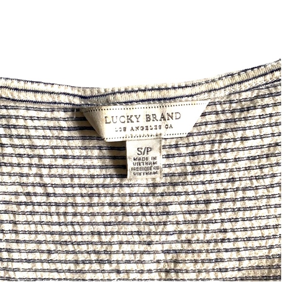 Lucky Brand Tie Front Pinstripe Top - Picture 3 of 4